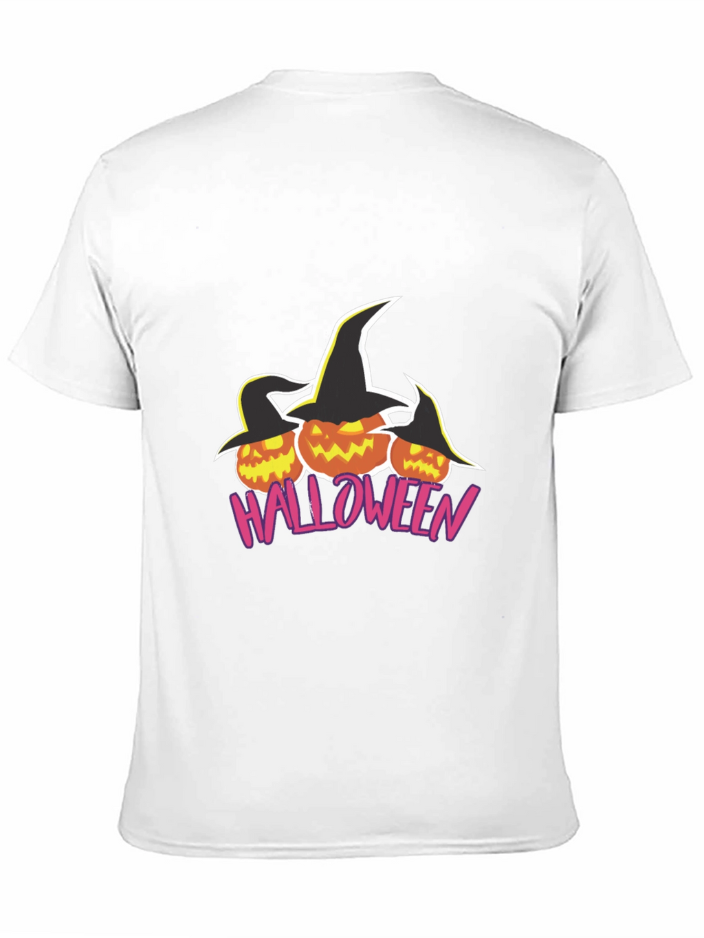 Halloween Pumpkin Witch Hat Black T-Shirt