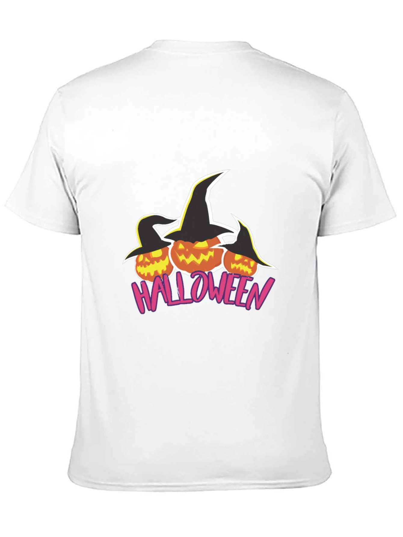 Halloween Pumpkin Witch Hat Black T-Shirt