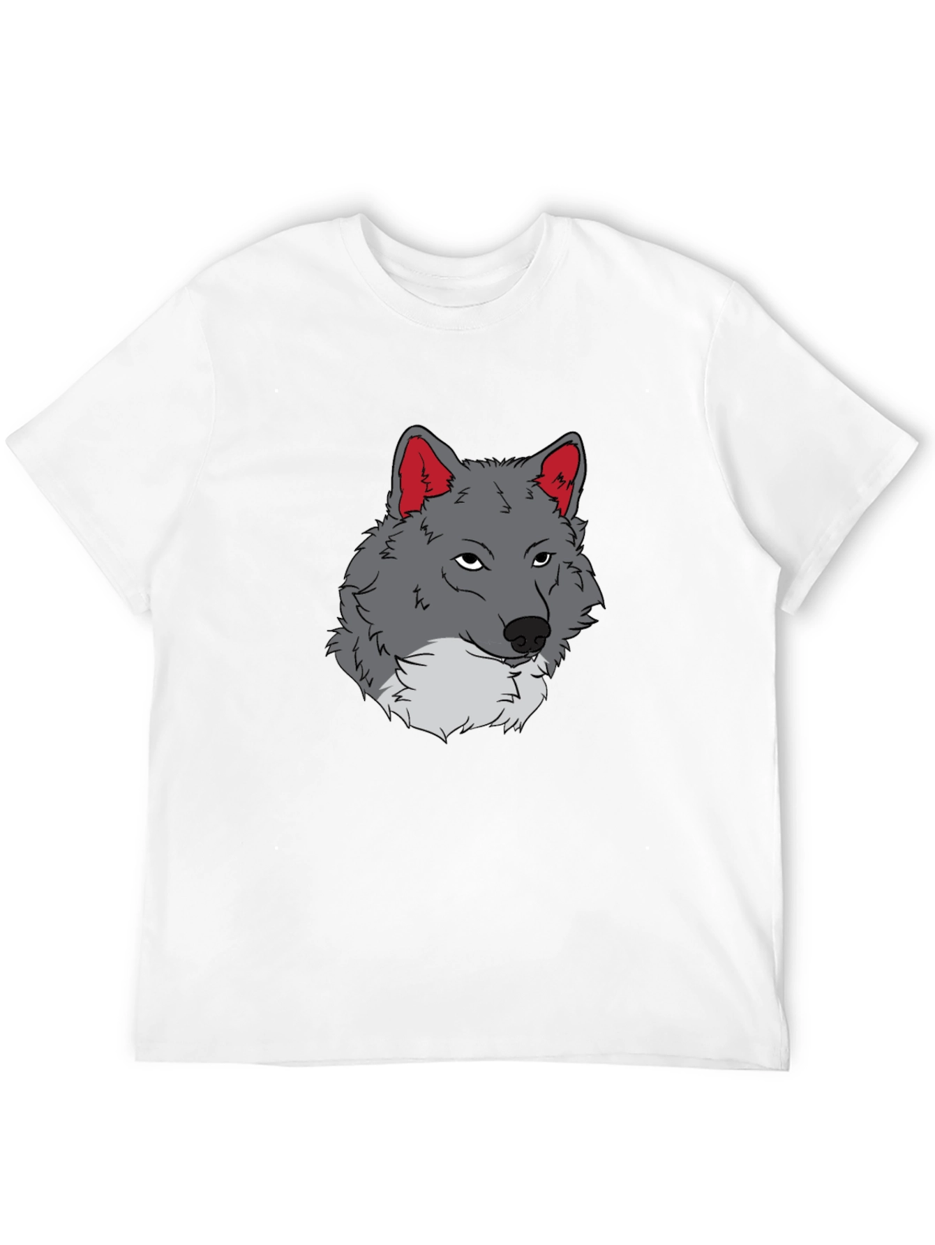 Wolf Graphic Tee - Black Cotton T-Shirt