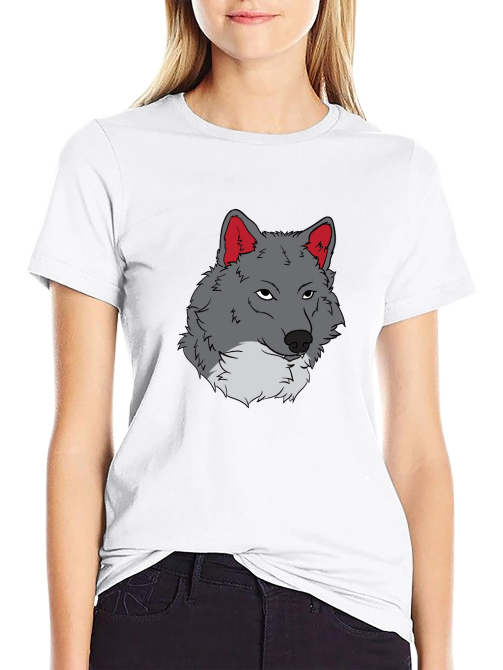 Wolf Graphic Tee - Black Cotton T-Shirt