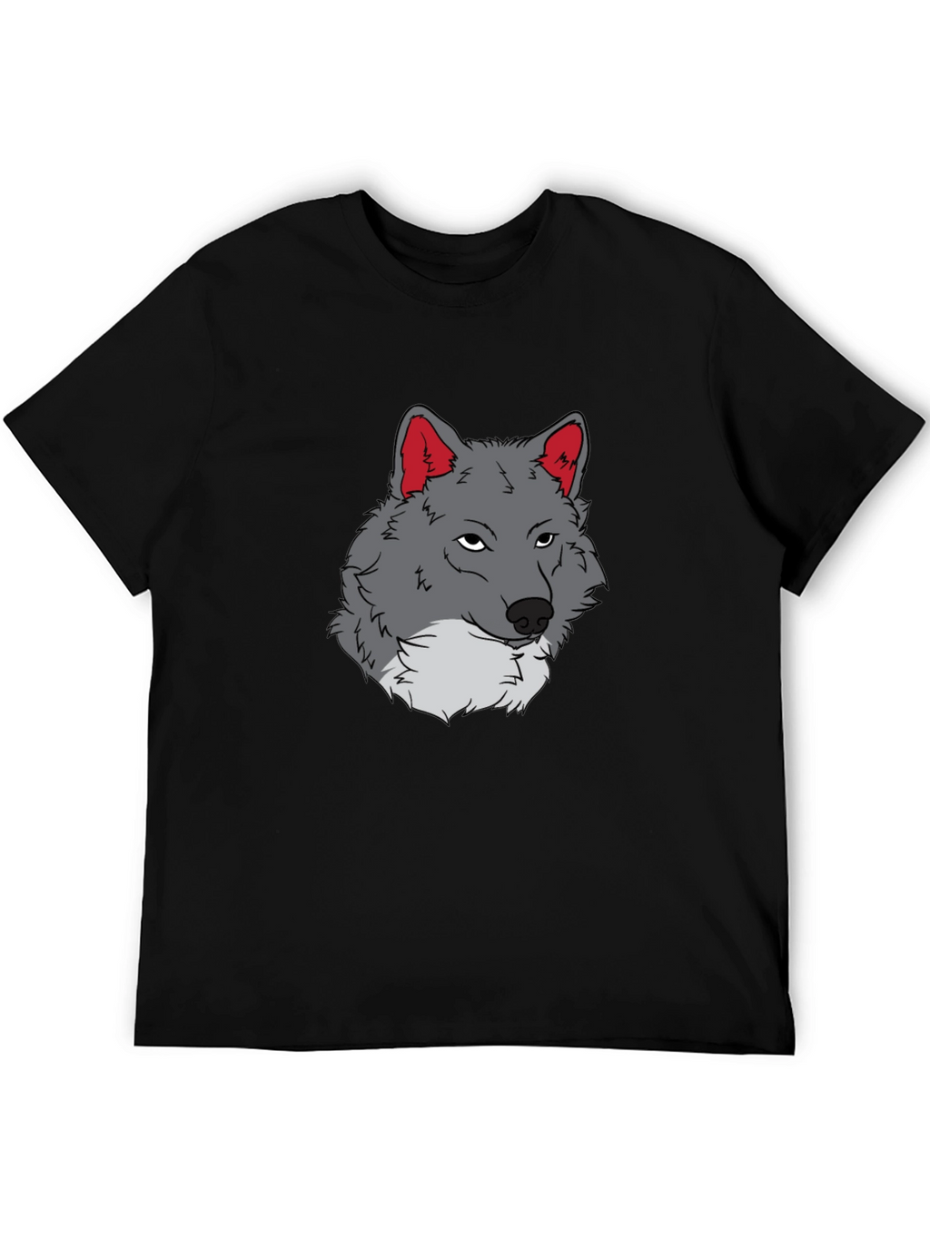Wolf Graphic Tee - Black Cotton T-Shirt