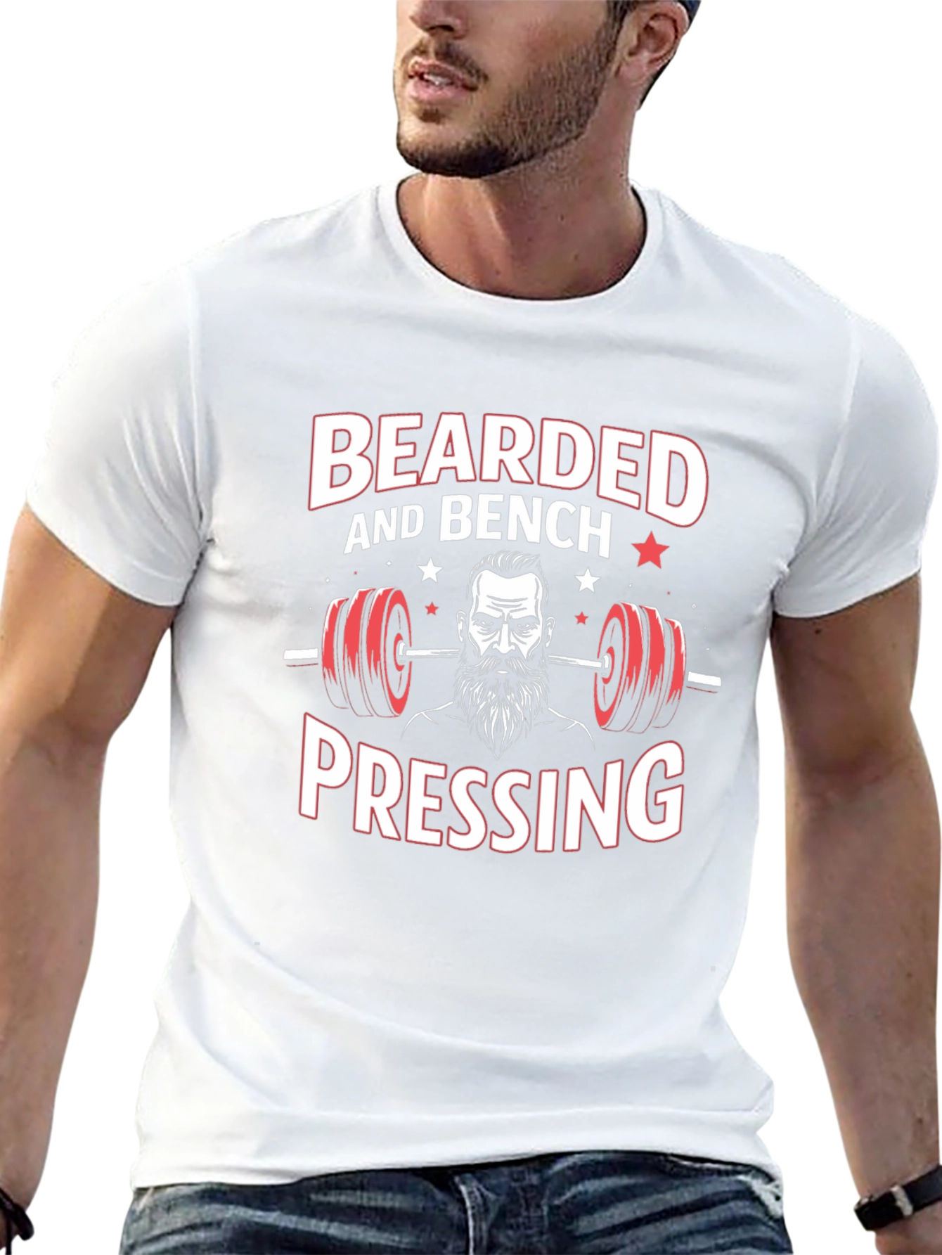 Bearded Bench Pressing T-Shirt