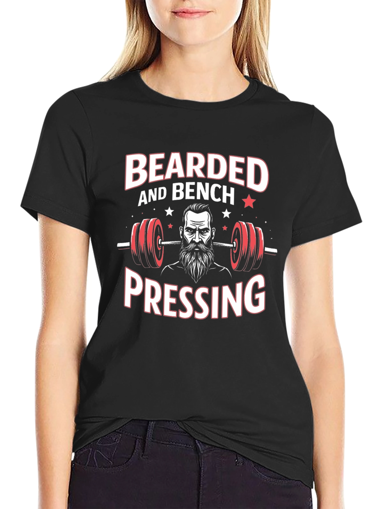 Bearded Bench Pressing T-Shirt