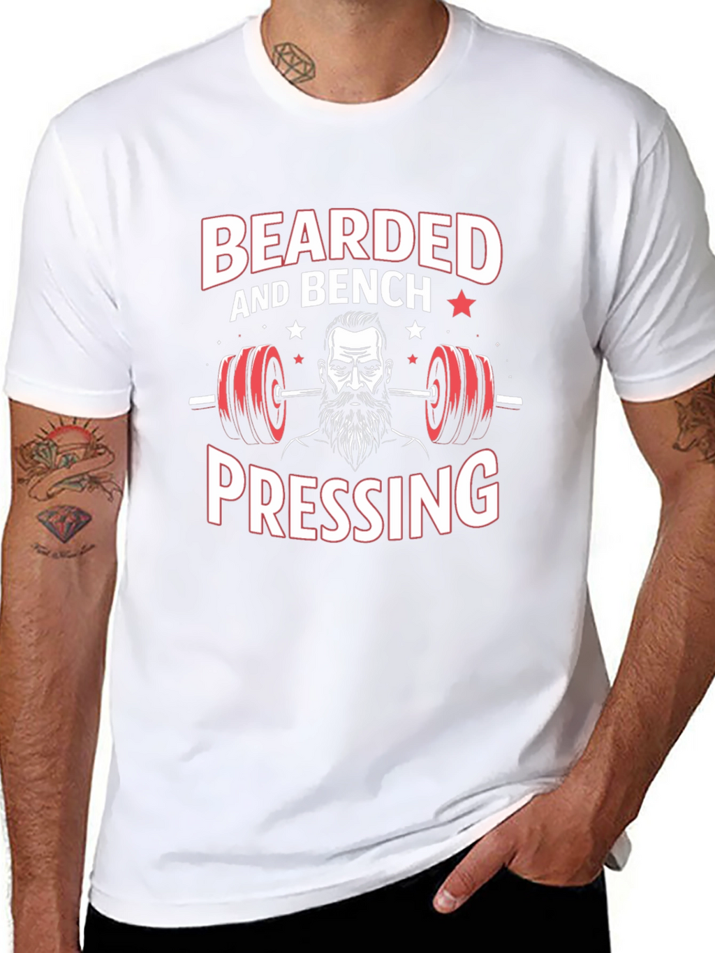 Bearded Bench Pressing T-Shirt