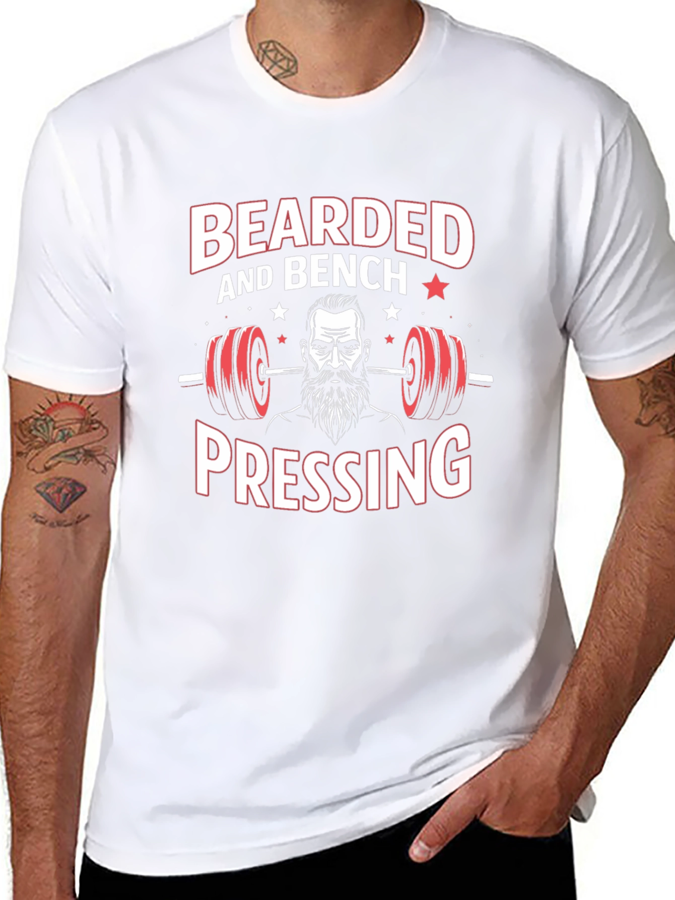 Bearded Bench Pressing T-Shirt