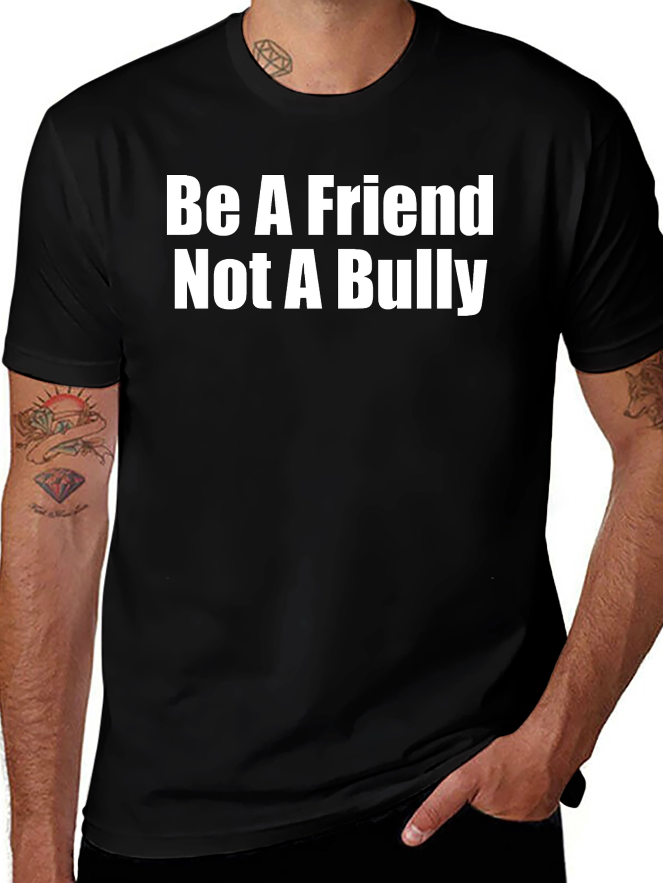 Be A Friend Not A Bully T-Shirt - Black