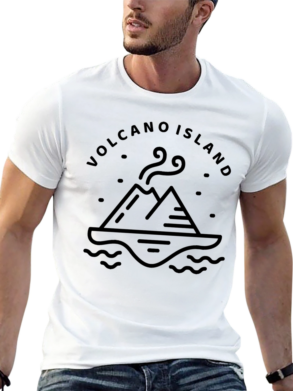 Volcano Island Graphic Tee - Black