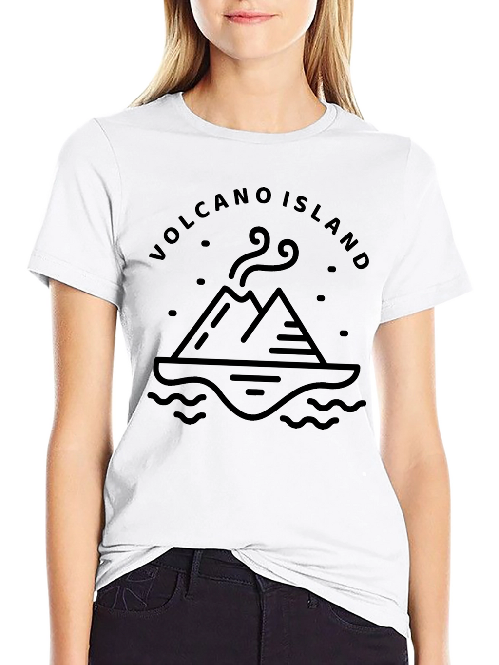Volcano Island Graphic Tee - Black