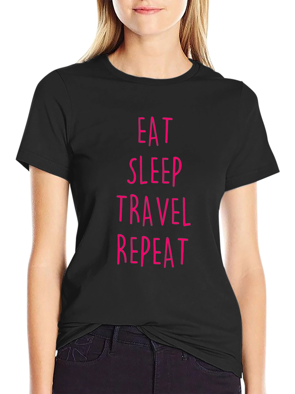 Eat Sleep Travel Repeat Graphic Tee