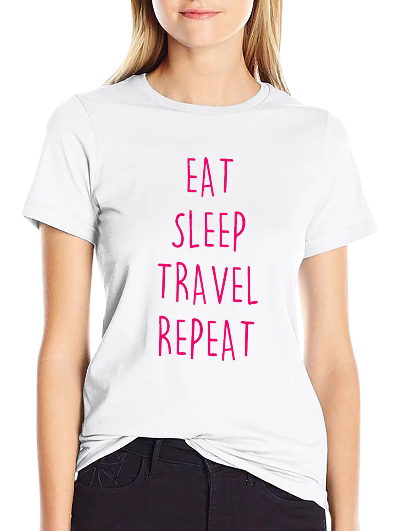 Eat Sleep Travel Repeat Graphic Tee