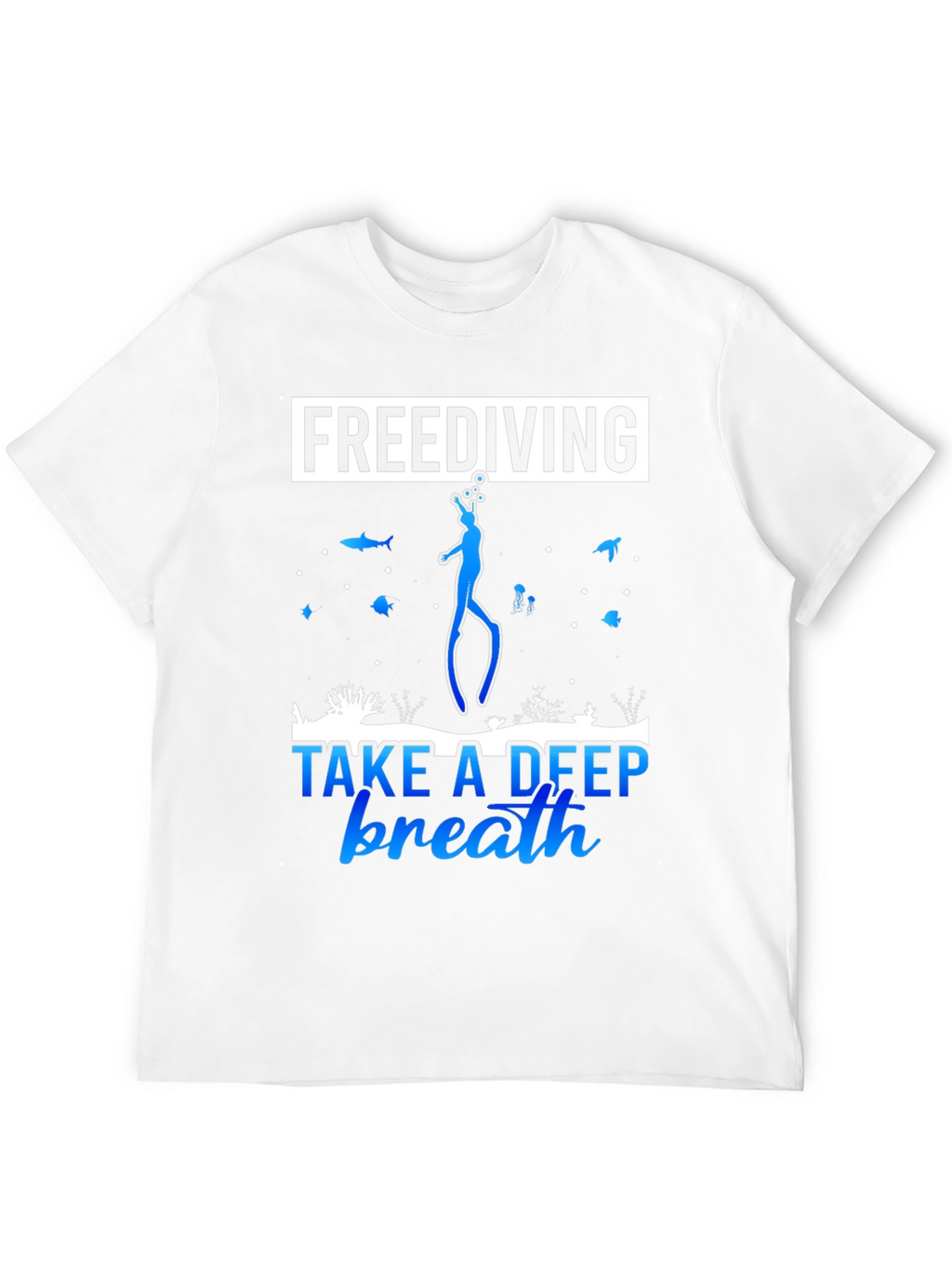 Freediving Take a Deep Breath Black T-Shirt