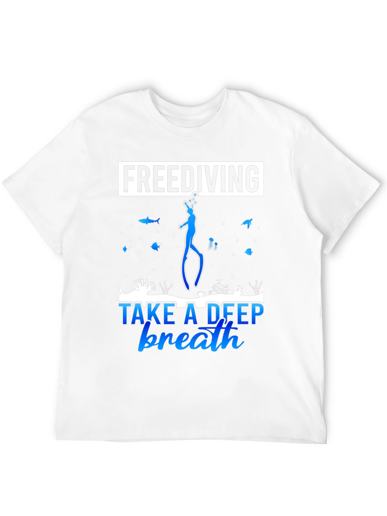 Freediving Take a Deep Breath Black T-Shirt