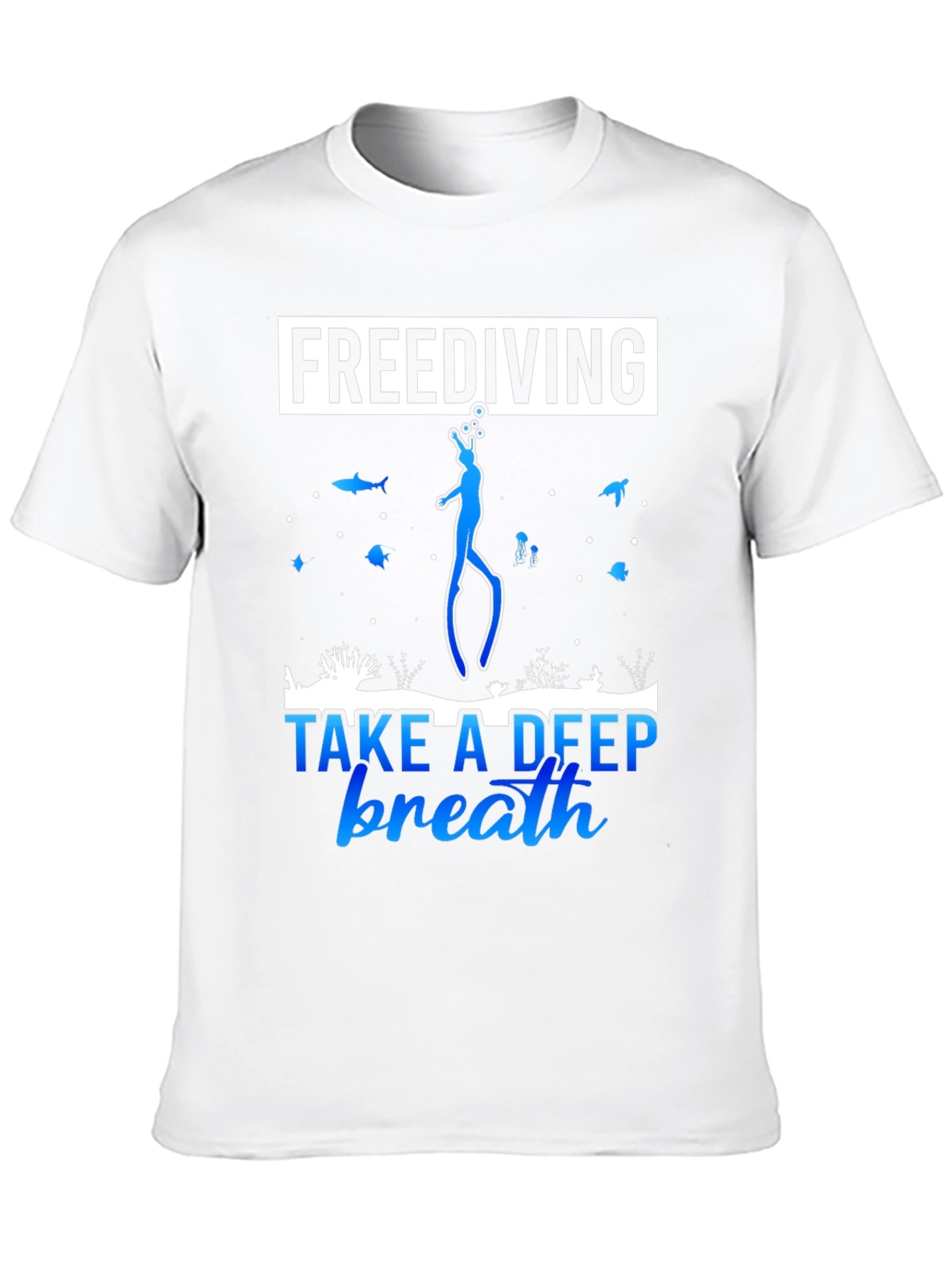 Freediving Take a Deep Breath Black T-Shirt