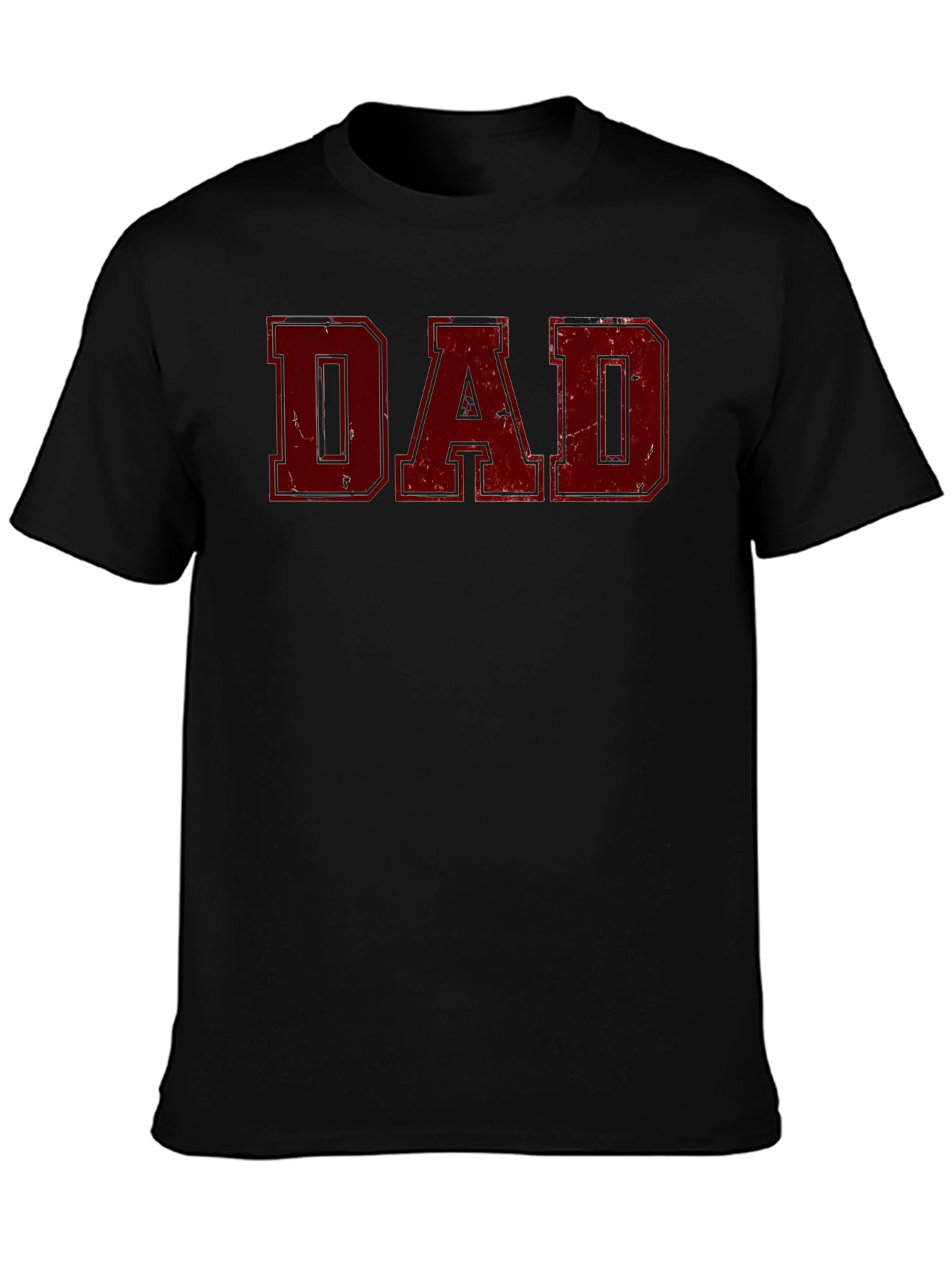 Distressed Dad Graphic Tee - Black