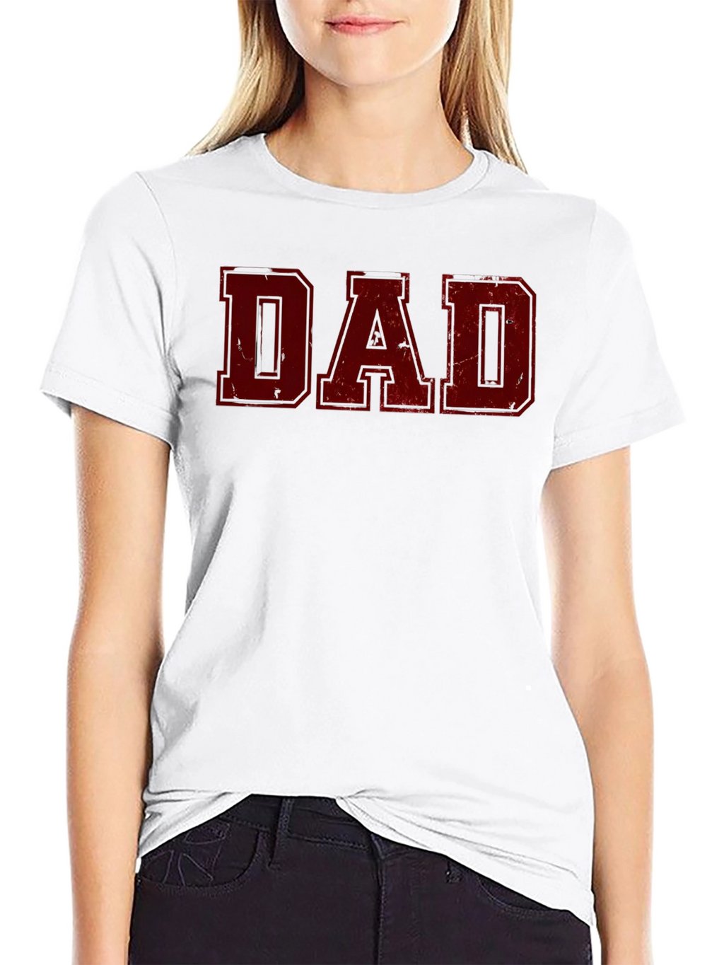 Distressed Dad Graphic Tee - Black