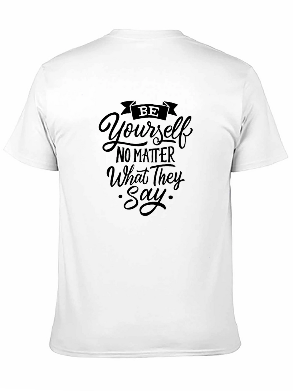 Be Yourself Graphic Tee - Black Cotton Blend