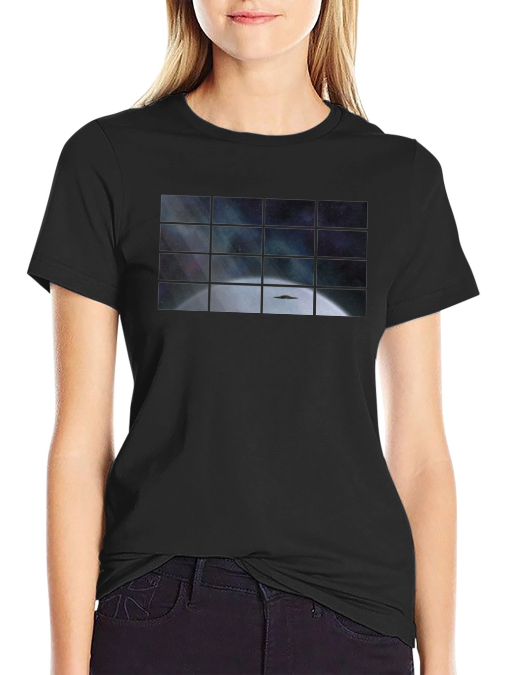 Window to Space T-Shirt - Black Unique Design
