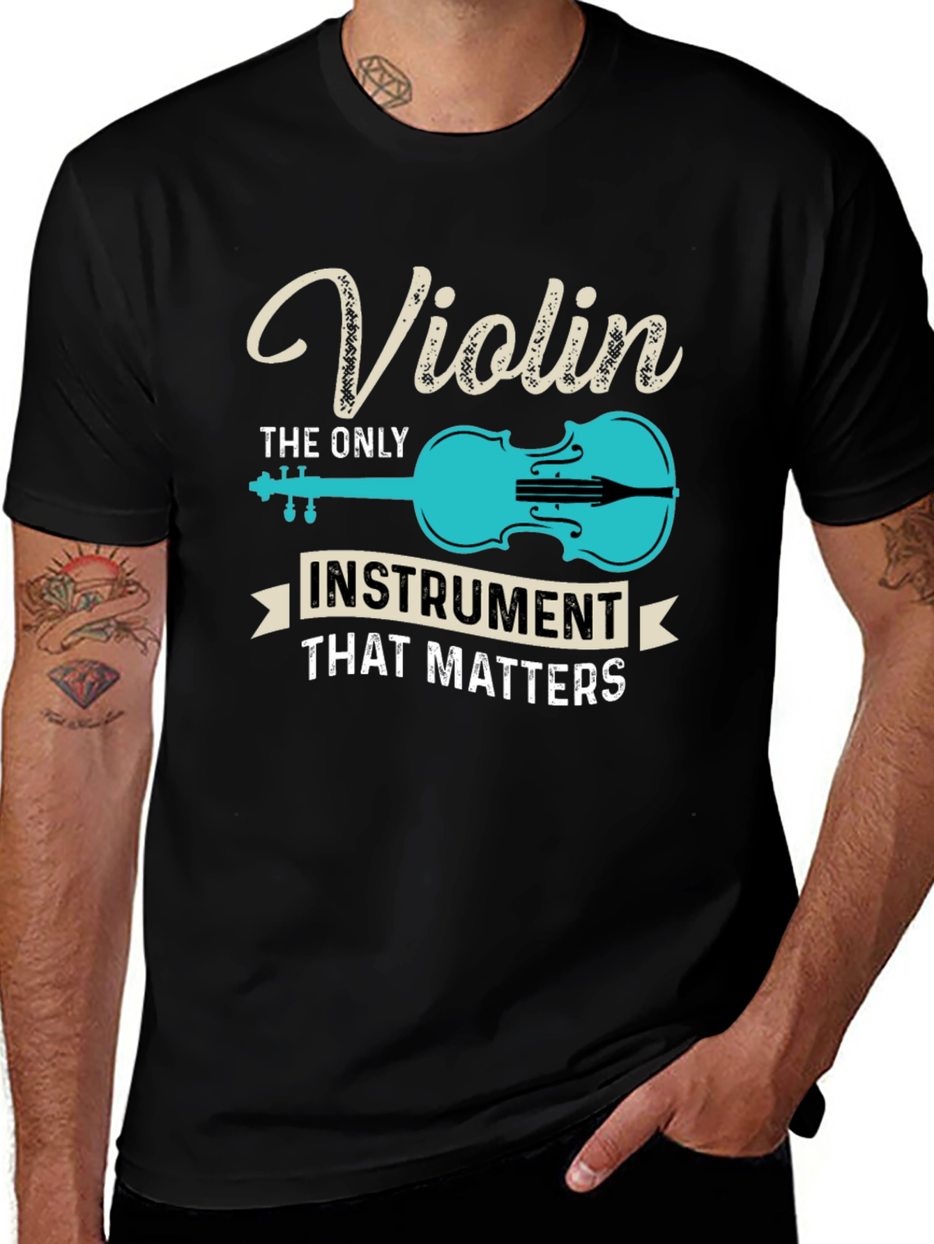 Violin Instrument T-Shirt - Music Lover Tee