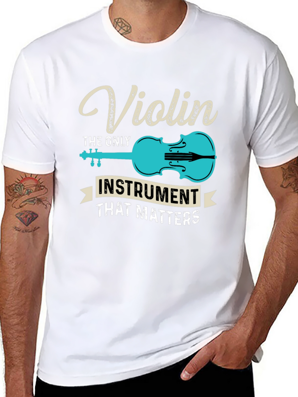 Violin Instrument T-Shirt - Music Lover Tee