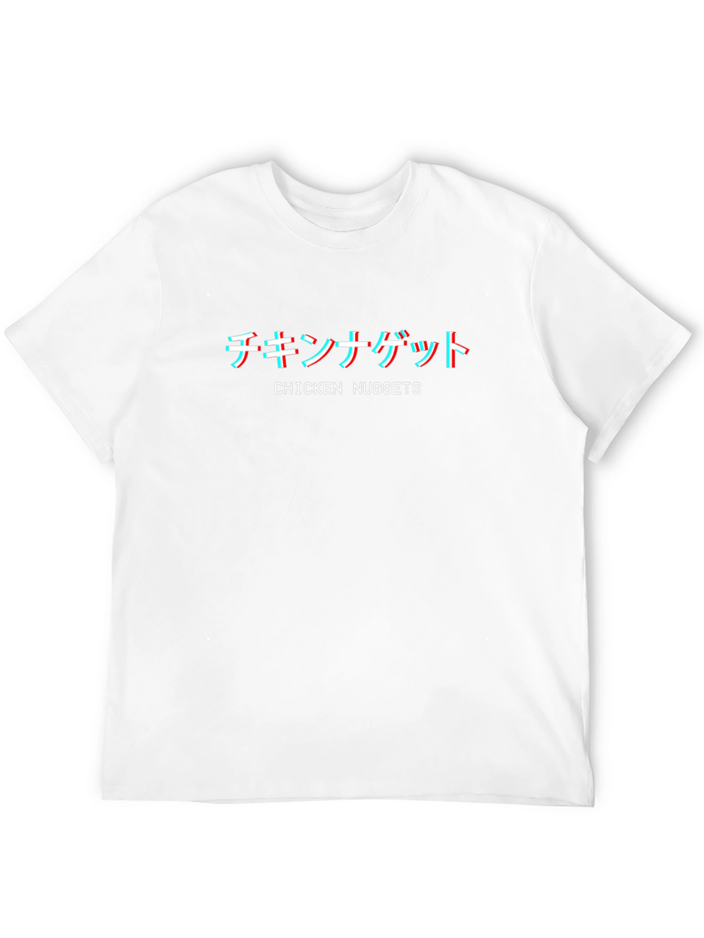 Chicken Nuggets T-Shirt - Japanese Glitch Style