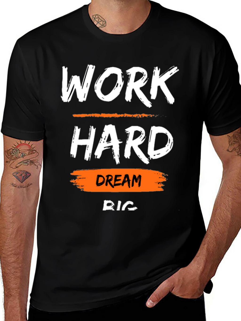 Work Hard Dream Big T-Shirt Motivational Tee