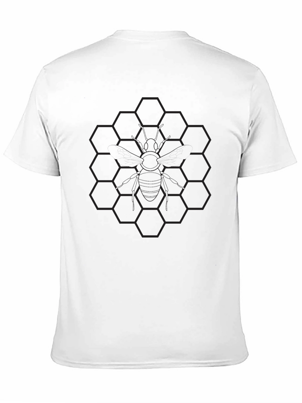 Honeycomb Bee Graphic Tee - Black