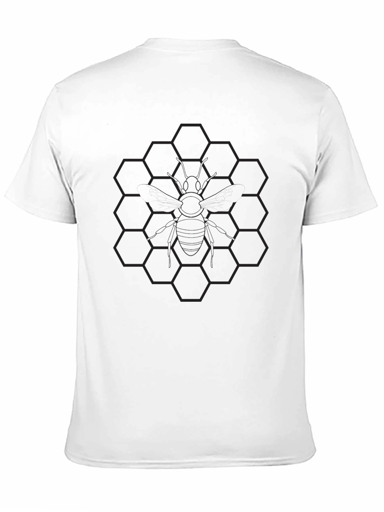 Honeycomb Bee Graphic Tee - Black