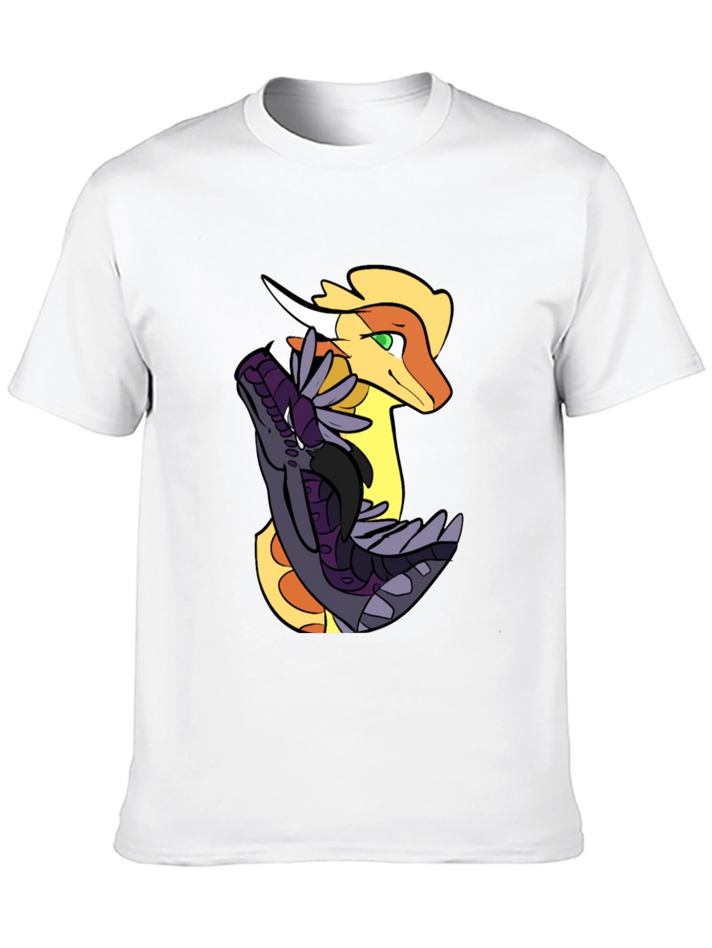 Dragon Duo Graphic Tee - Black Cotton Shirt