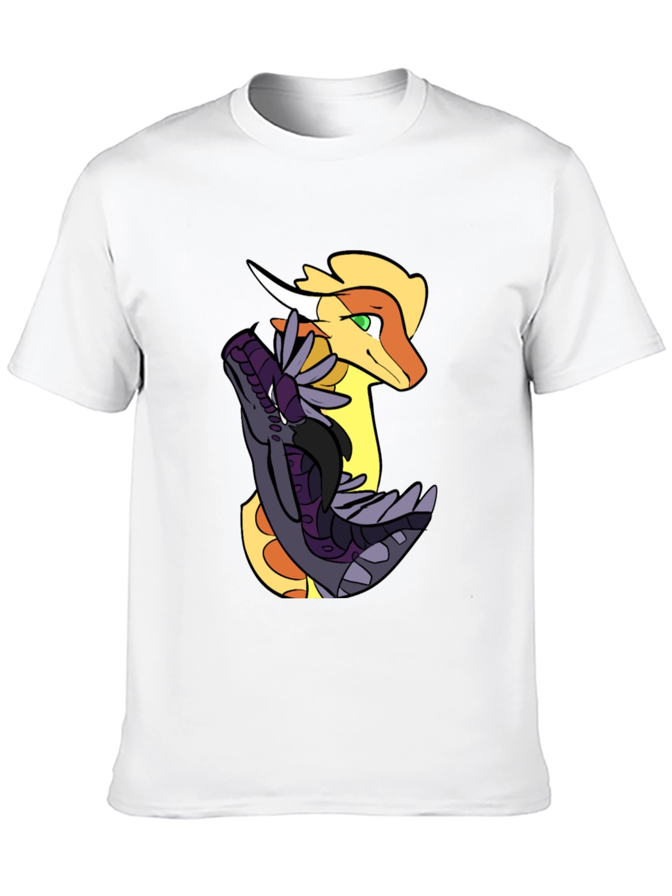Dragon Duo Graphic Tee - Black Cotton Shirt
