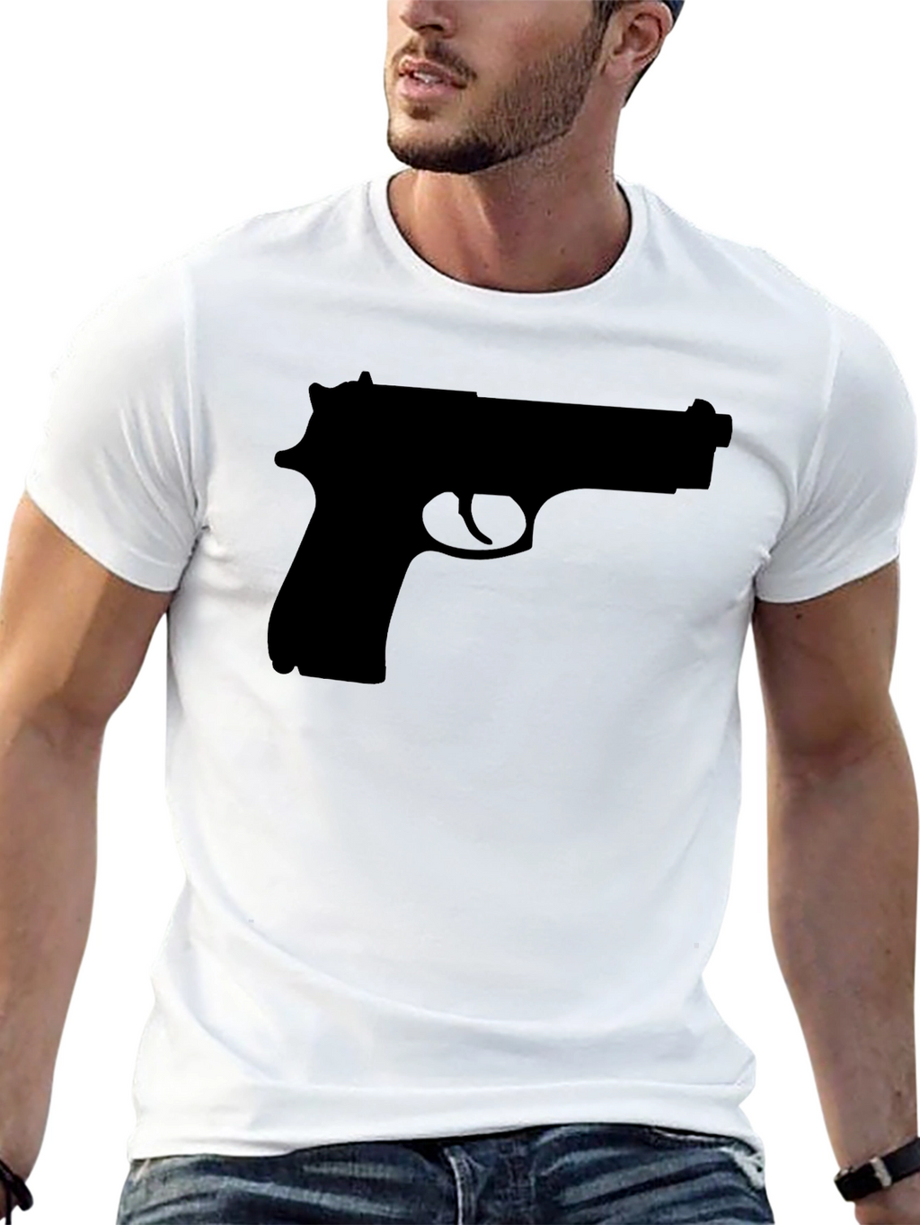 Black Pistol Graphic Tee - Mens