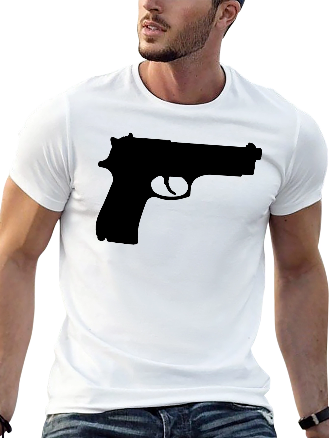 Black Pistol Graphic Tee - Mens