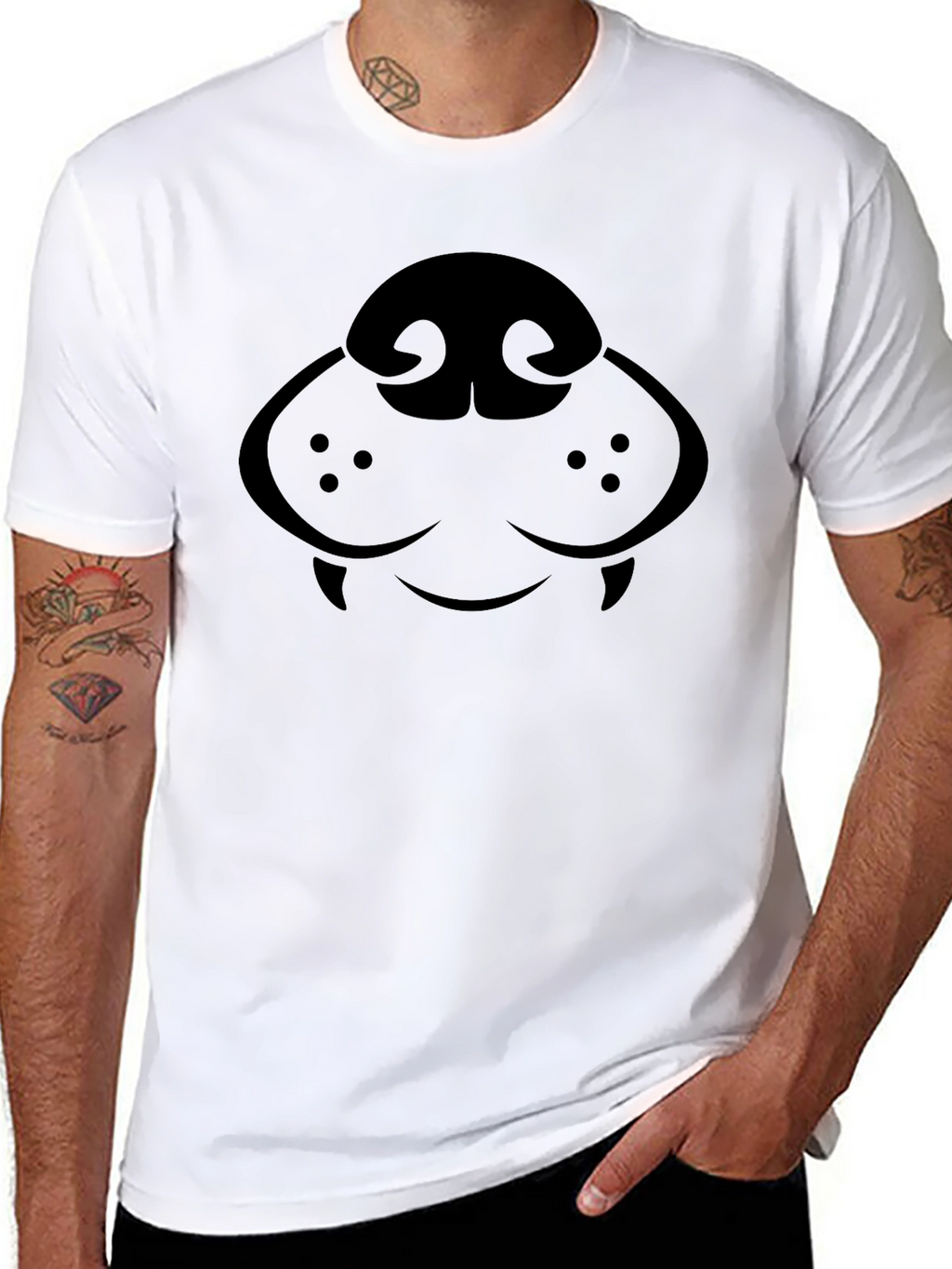 Dog Snout Graphic Tee - Black