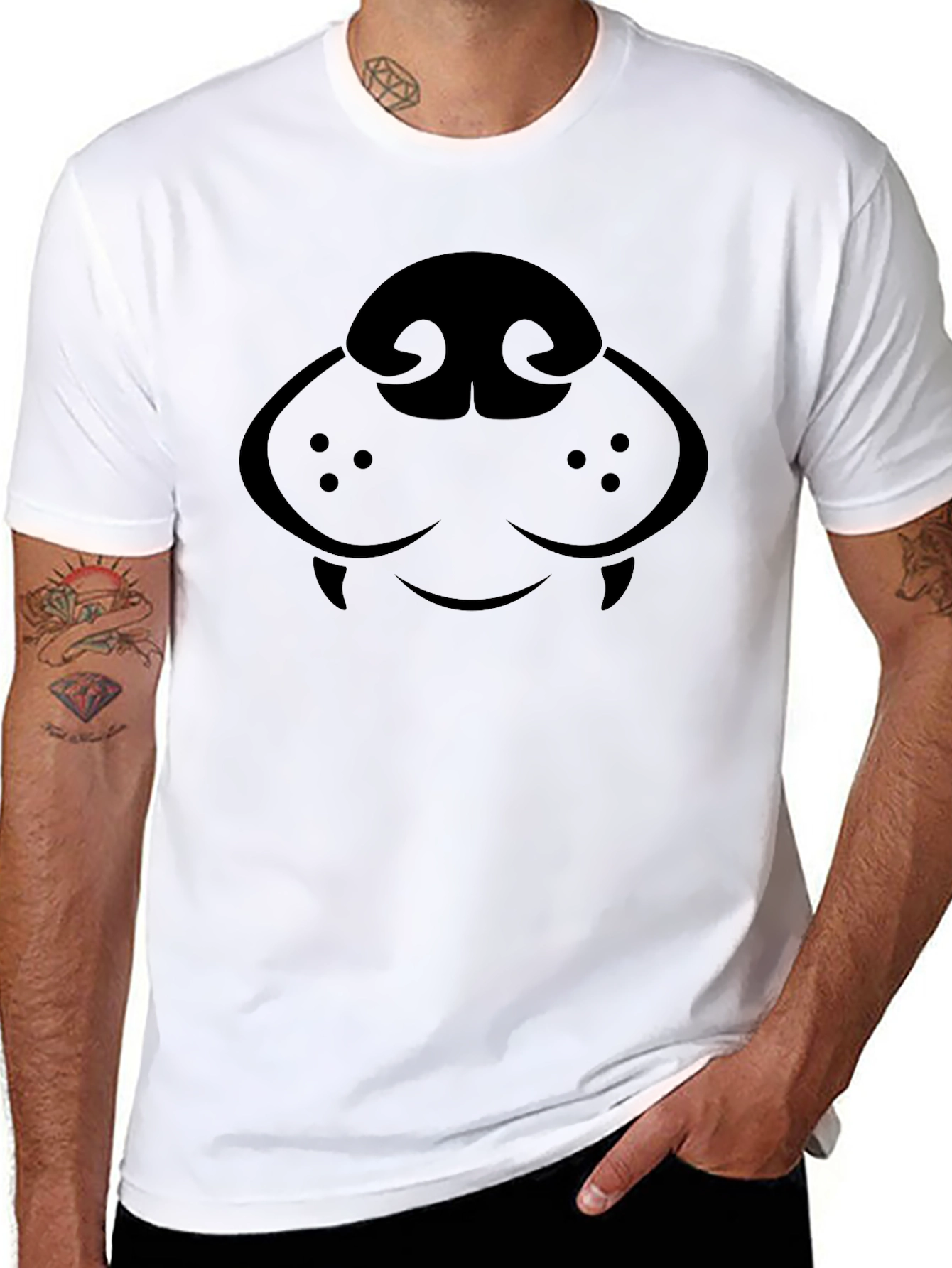 Dog Snout Graphic Tee - Black