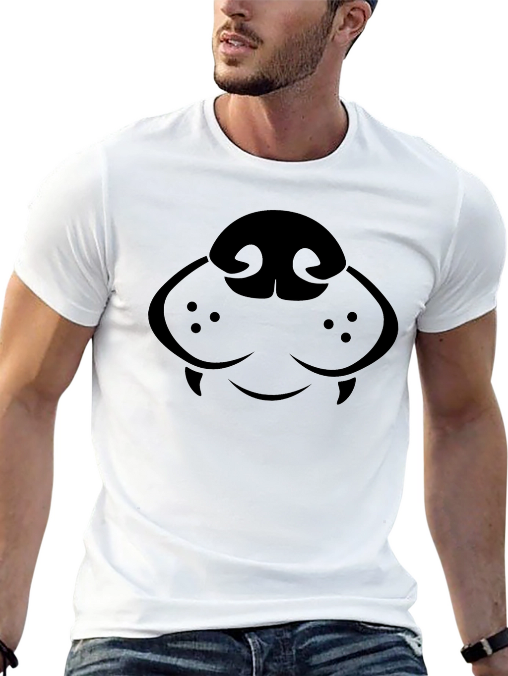 Dog Snout Graphic Tee - Black