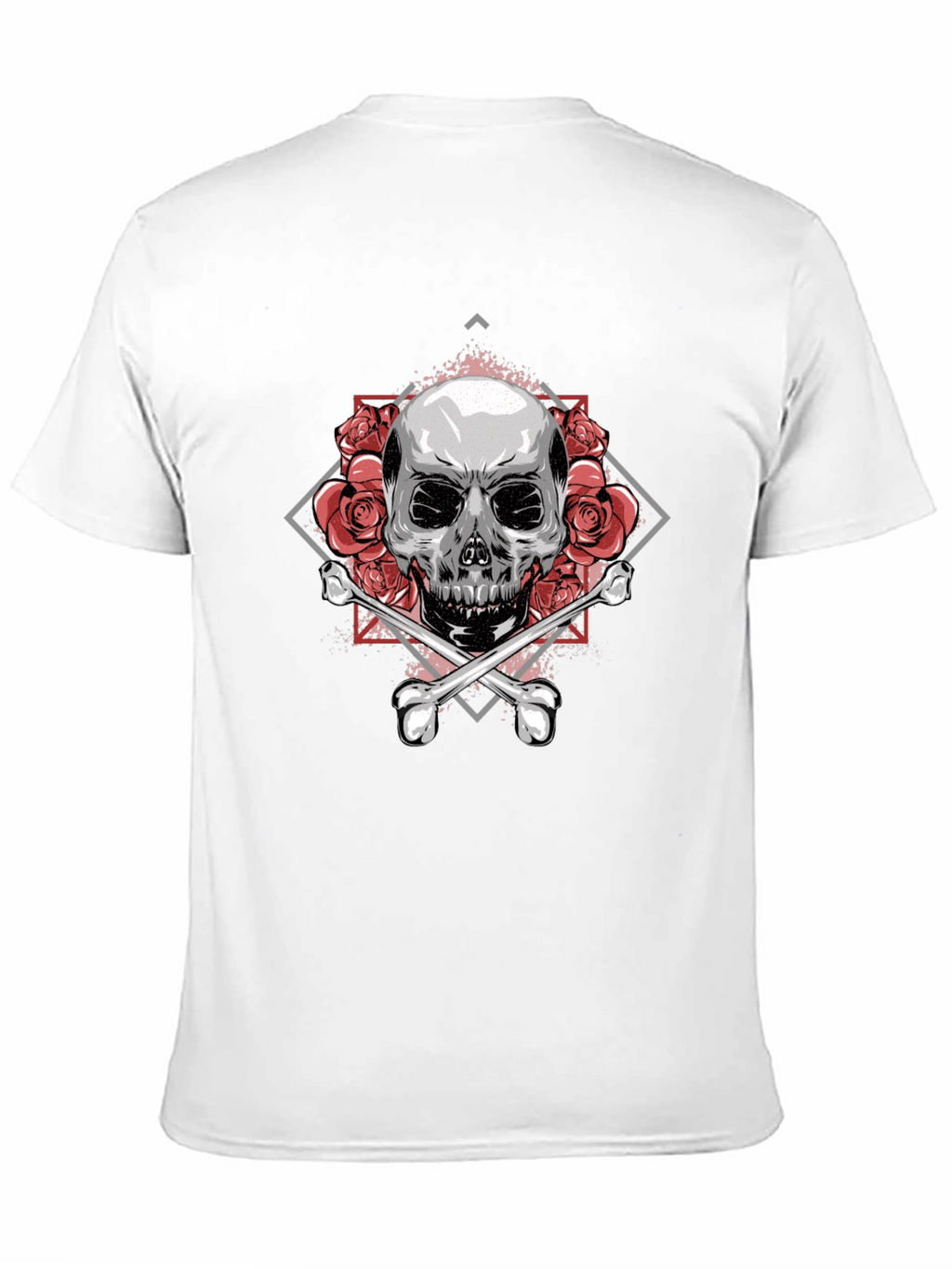 Skull & Roses Graphic Tee - Stylish Black T-Shirt