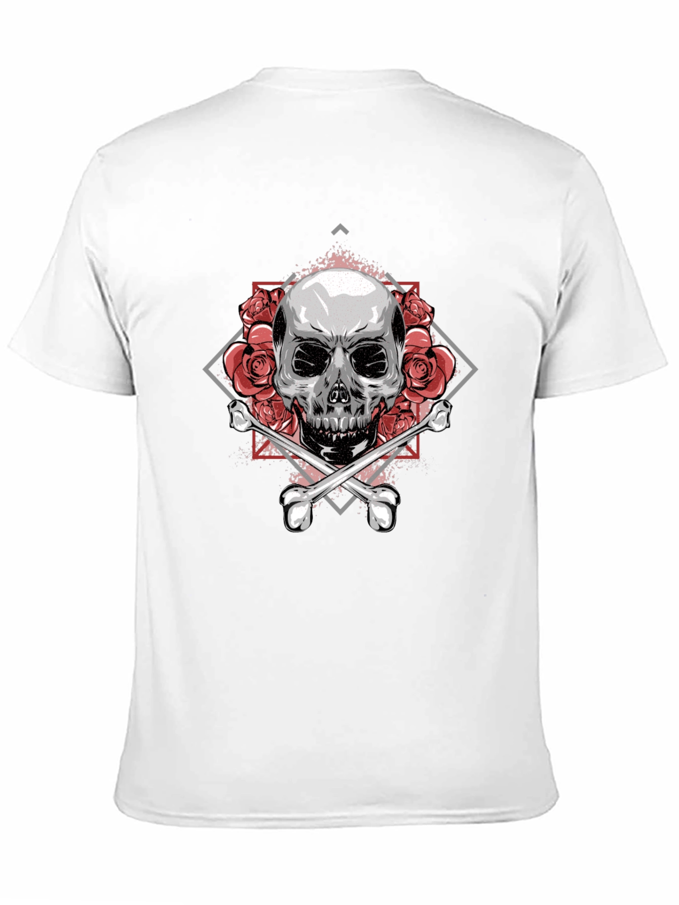 Skull & Roses Graphic Tee - Stylish Black T-Shirt