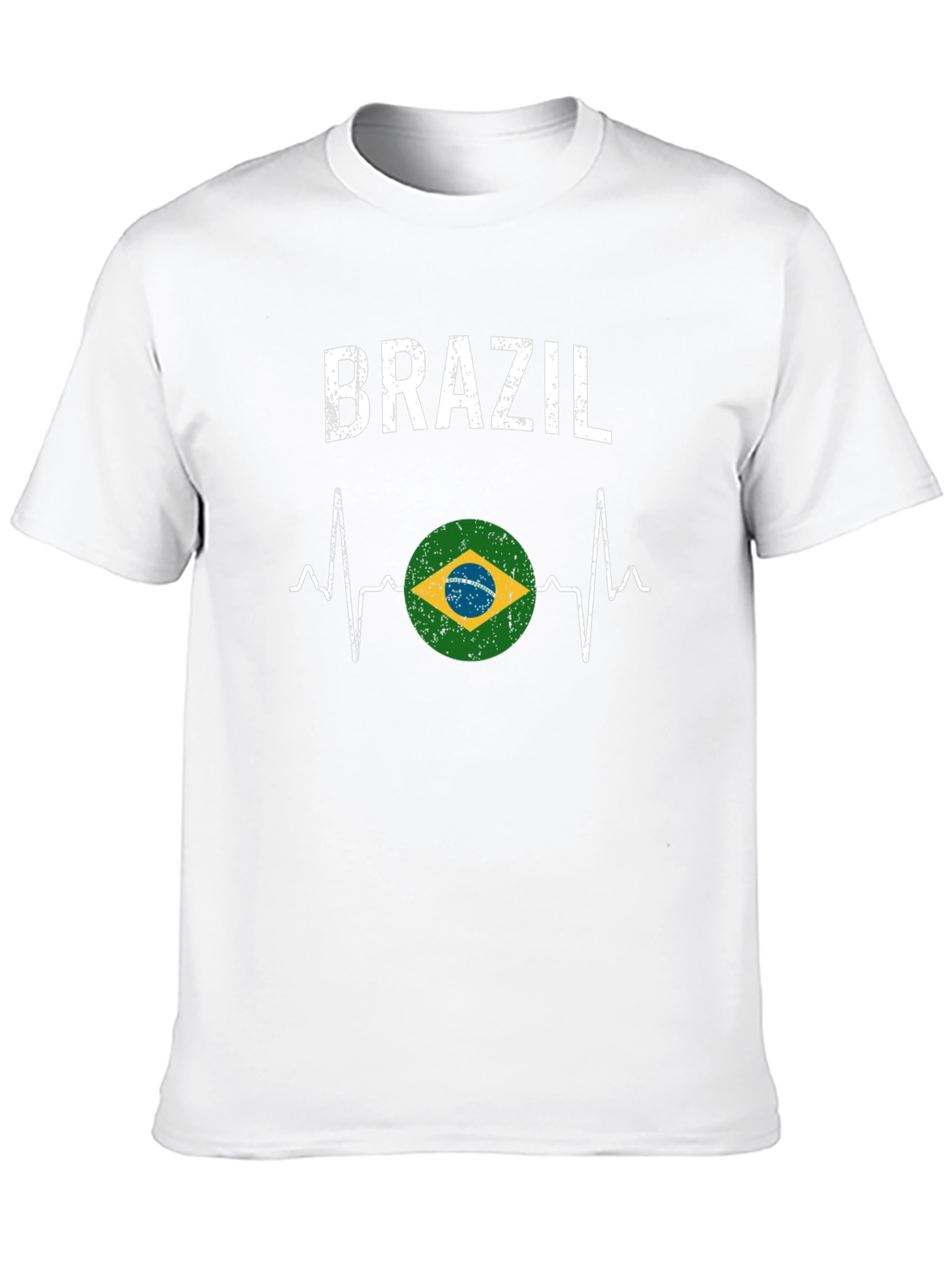 Brazil Heartbeat T-Shirt - Black