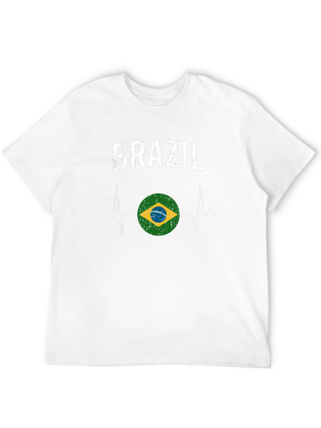 Brazil Heartbeat T-Shirt - Black
