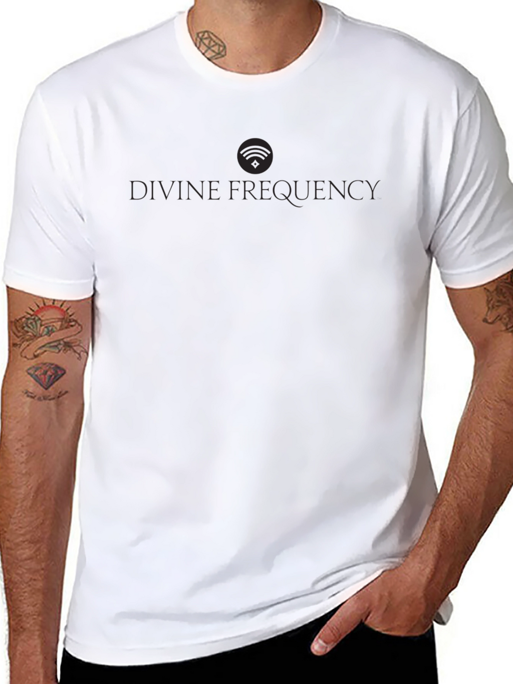 Divine Frequency Black T-Shirt - Stylish & Comfortable