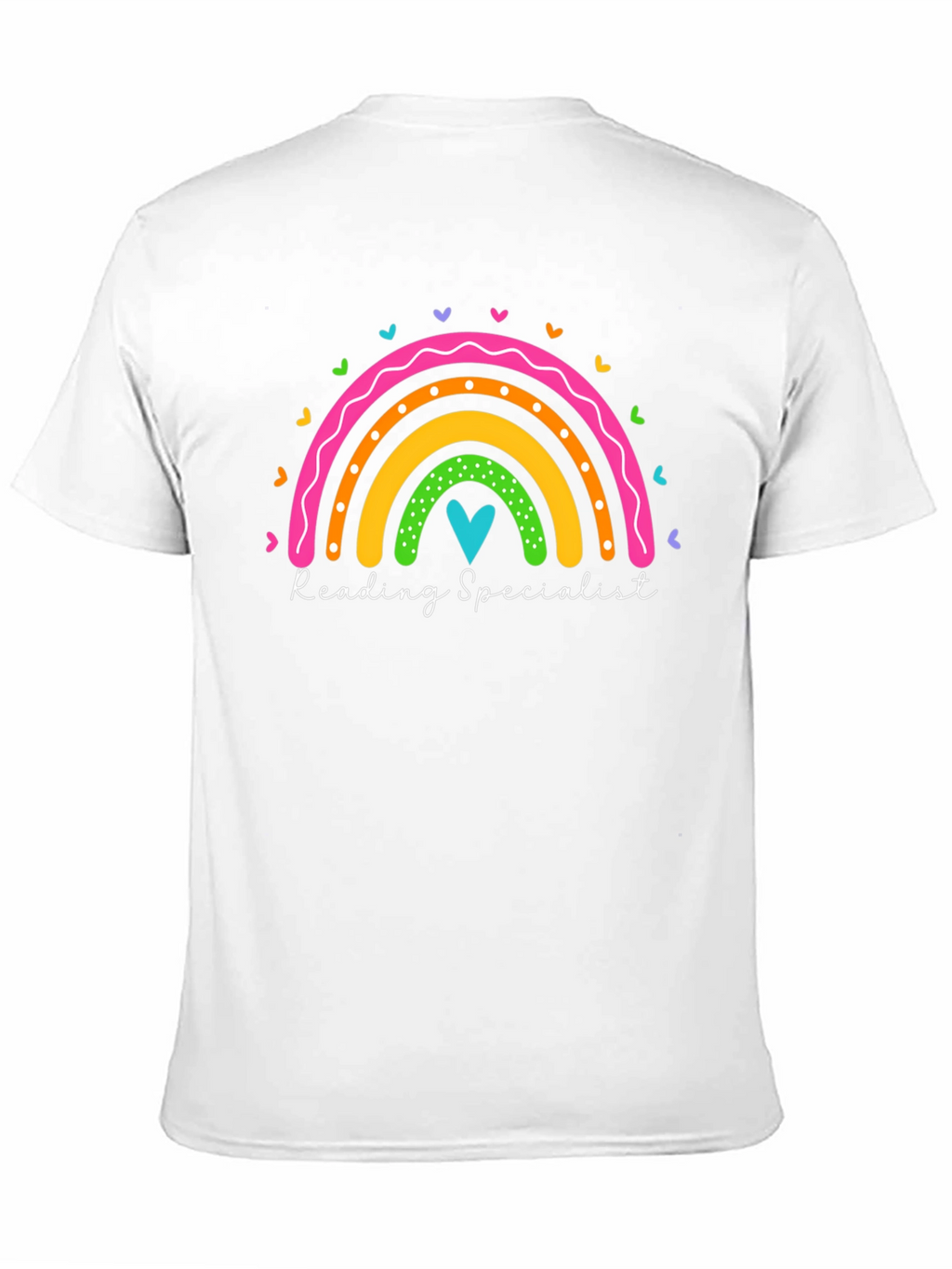 Reading Specialist Rainbow Heart T-Shirt
