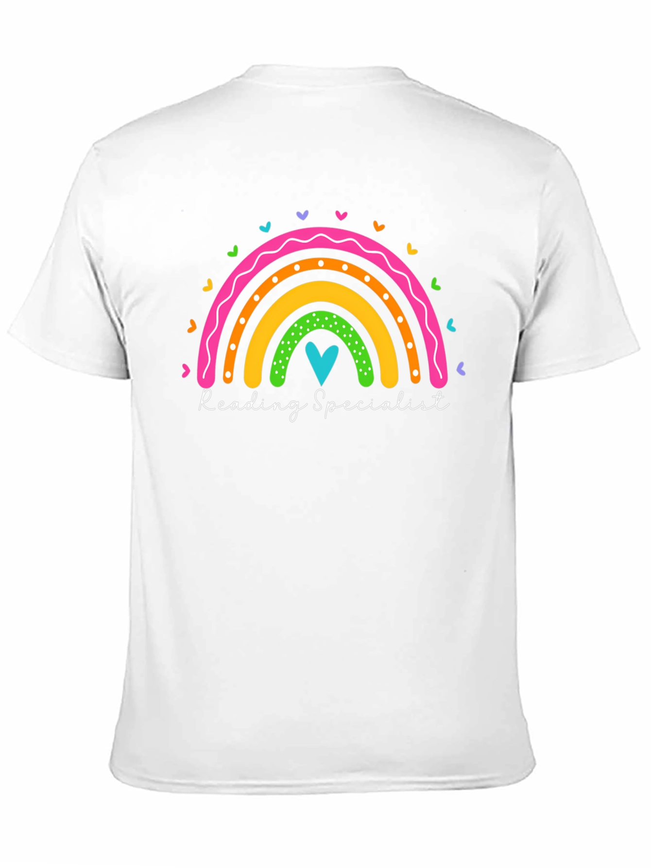 Reading Specialist Rainbow Heart T-Shirt