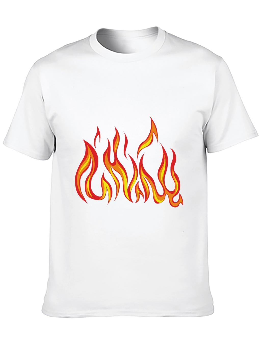 Fiery Flame Graphic T-Shirt - Bold Black Tee