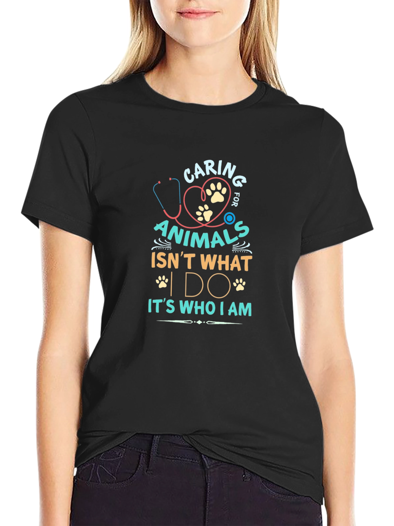 Caring for Animals Graphic T-Shirt