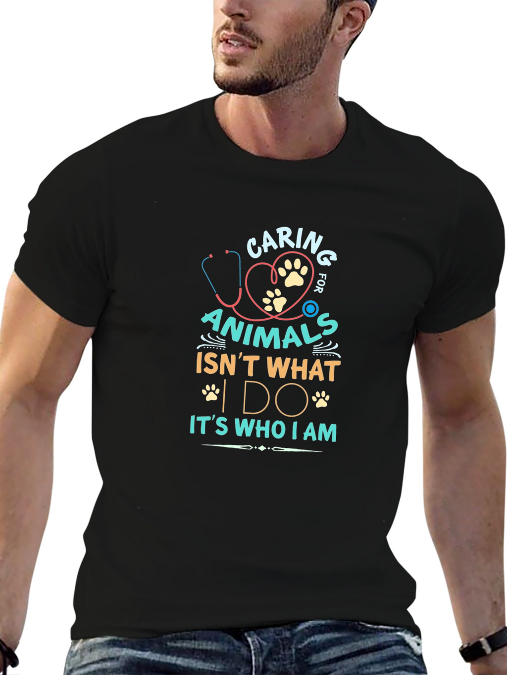 Caring for Animals Graphic T-Shirt