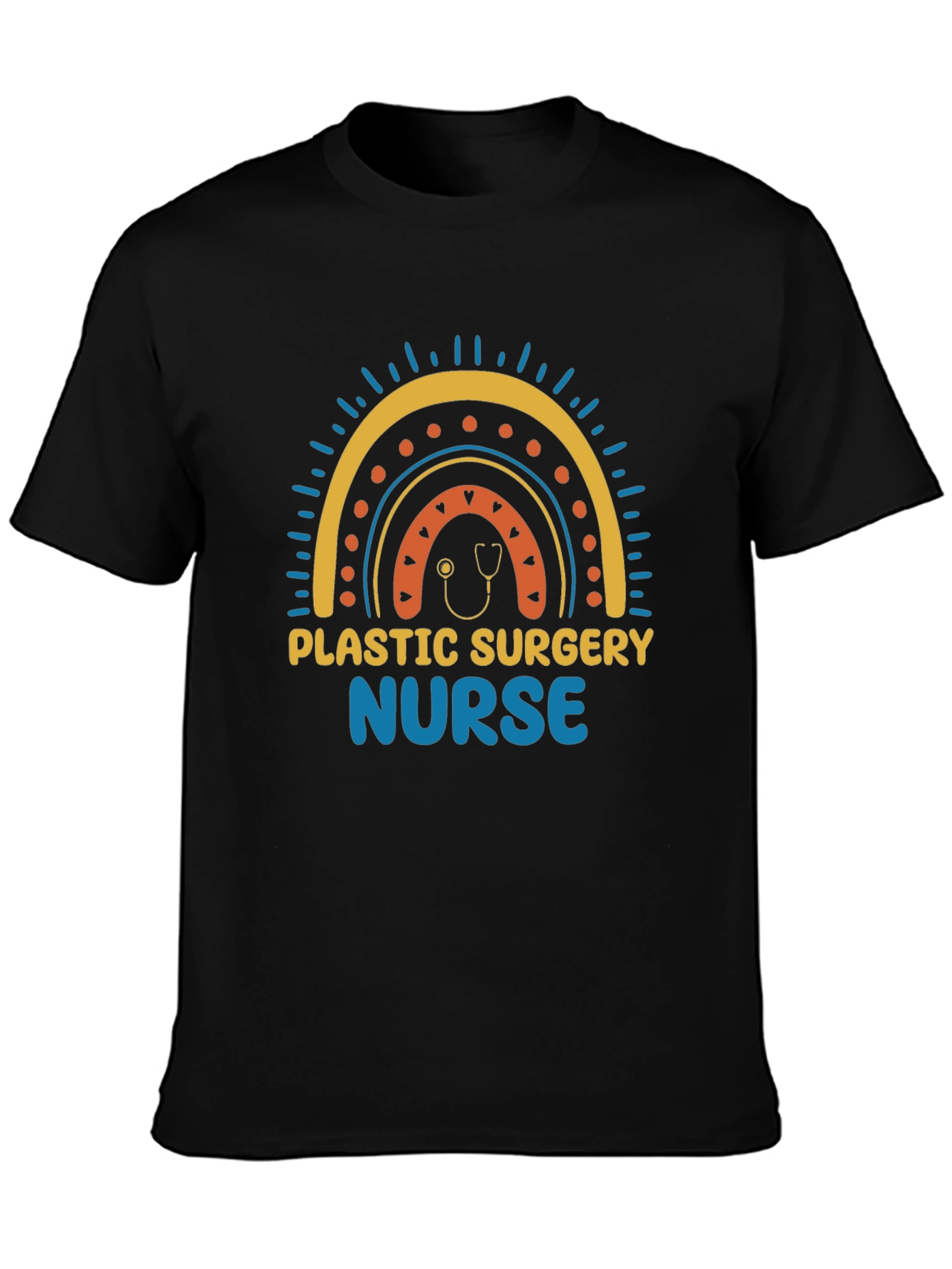 Plastic Surgery Nurse Rainbow Graphic Tee