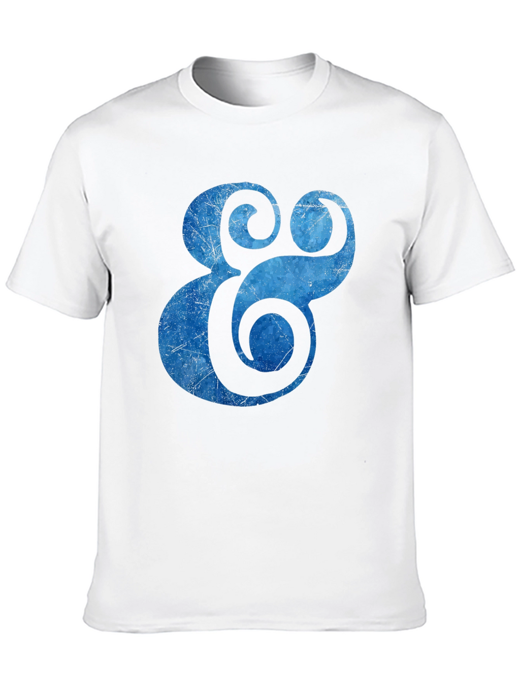 Blue Ampersand Graphic Black T-Shirt