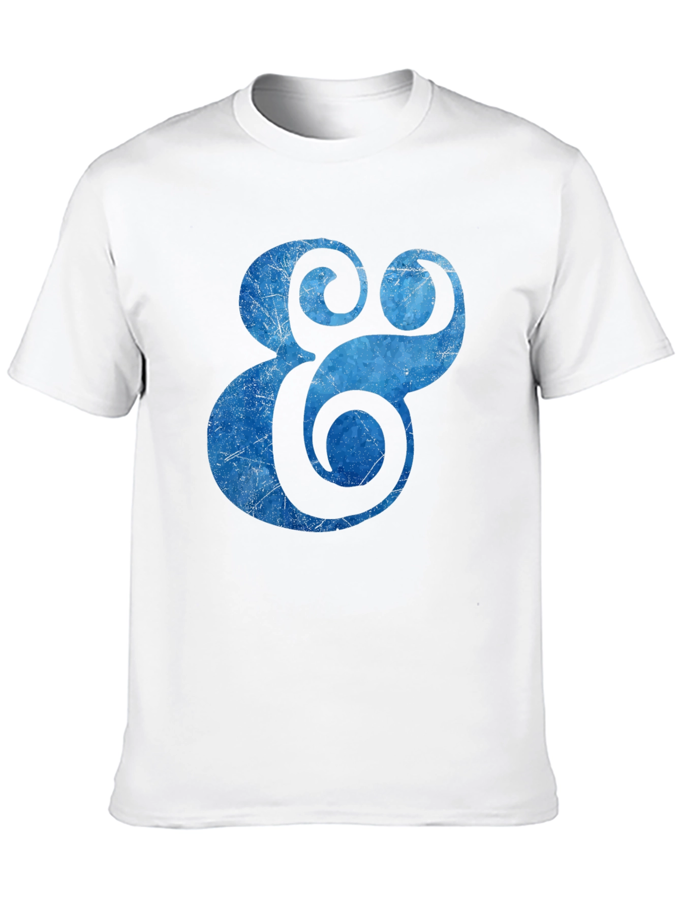 Blue Ampersand Graphic Black T-Shirt