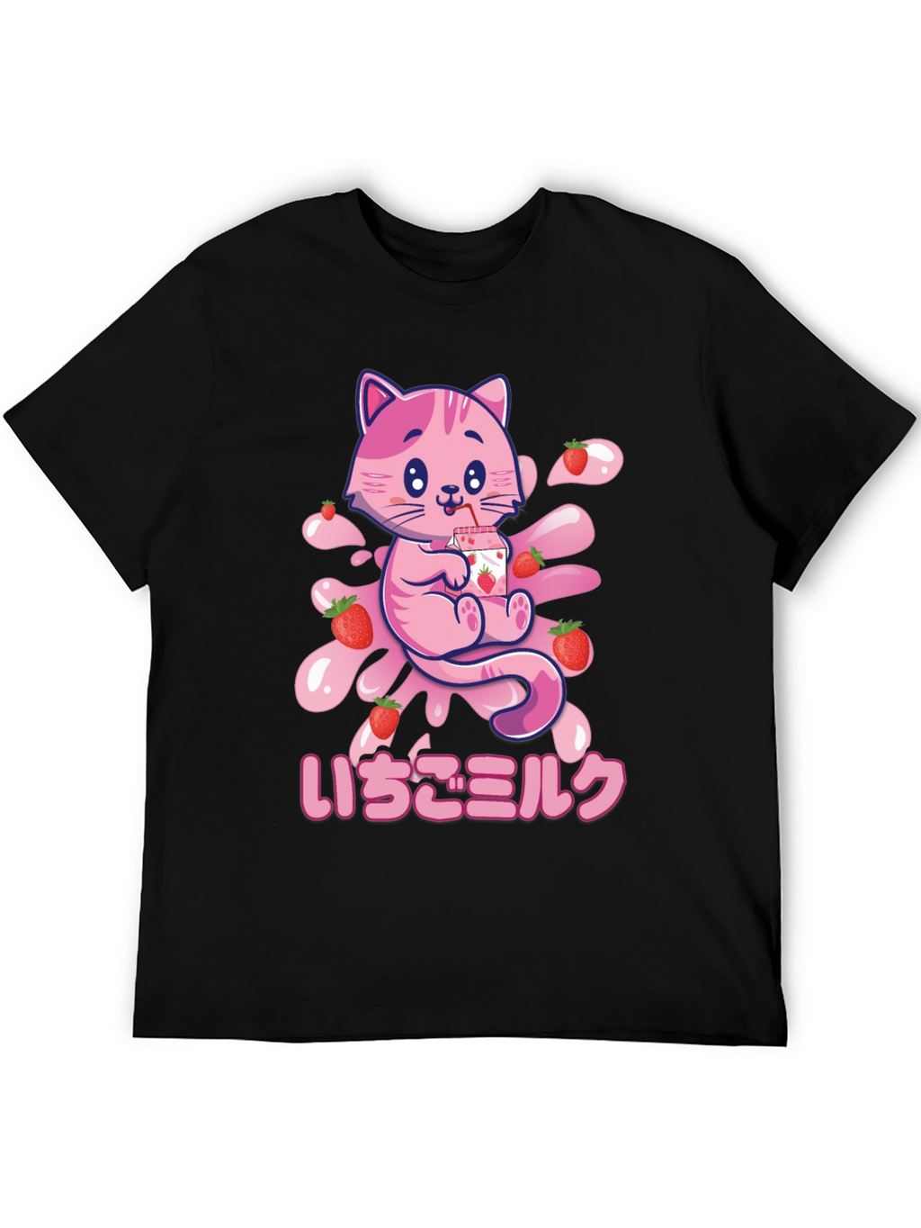 Strawberry Milk Cat Graphic Tee
