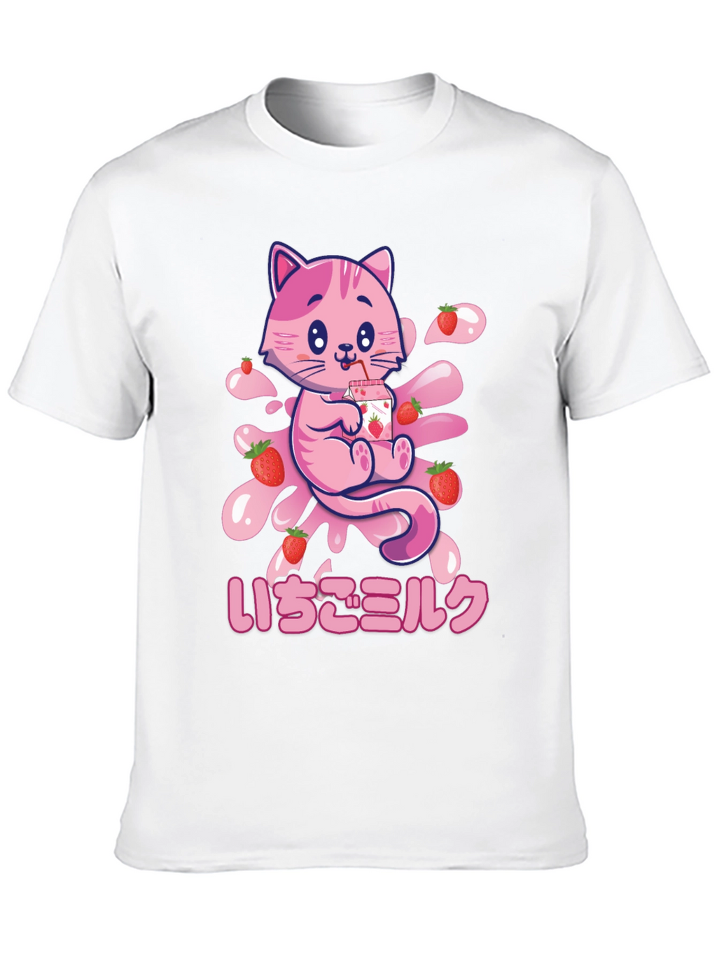 Strawberry Milk Cat Graphic Tee