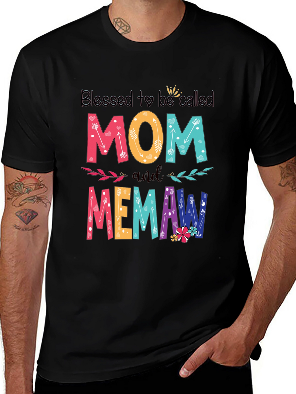 Blessed Mom and Memaw Graphic T-Shirt
